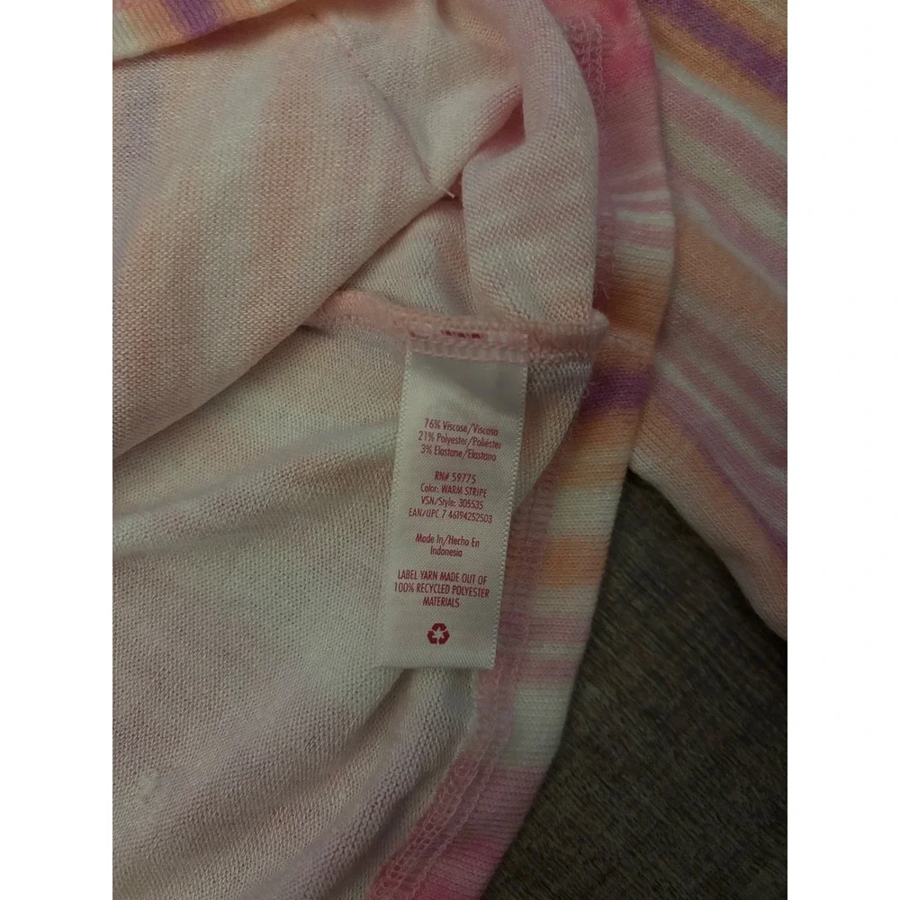 NWT‎ Justice Girls Tie Dye Stripe Hoodie Hooded Pullover Pocket Top Size M